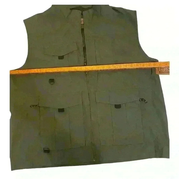 Men's XL Utility Vest Green Quick Dry Outdoor Fishing Hiking - Picture 4 of 11